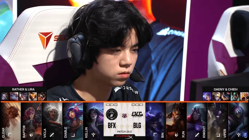 开云体育网址-BLG对阵BFX首局BP：knight一抢瑞兹，Diable选卡莎打韦鲁斯